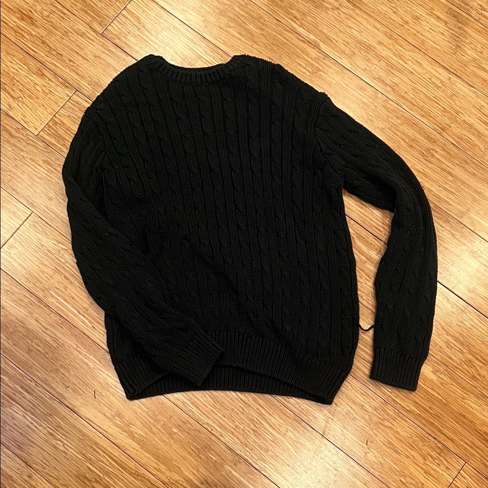 Brandy Melville Forest Green Cable Knit Sweater
